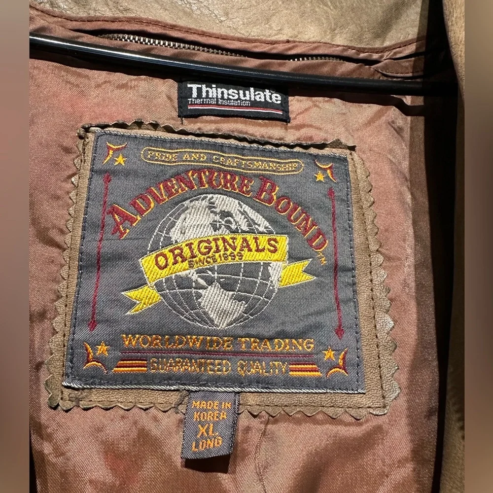 Adventure Bound Vintage 80s Leather Bomber - Picture 8 of 8